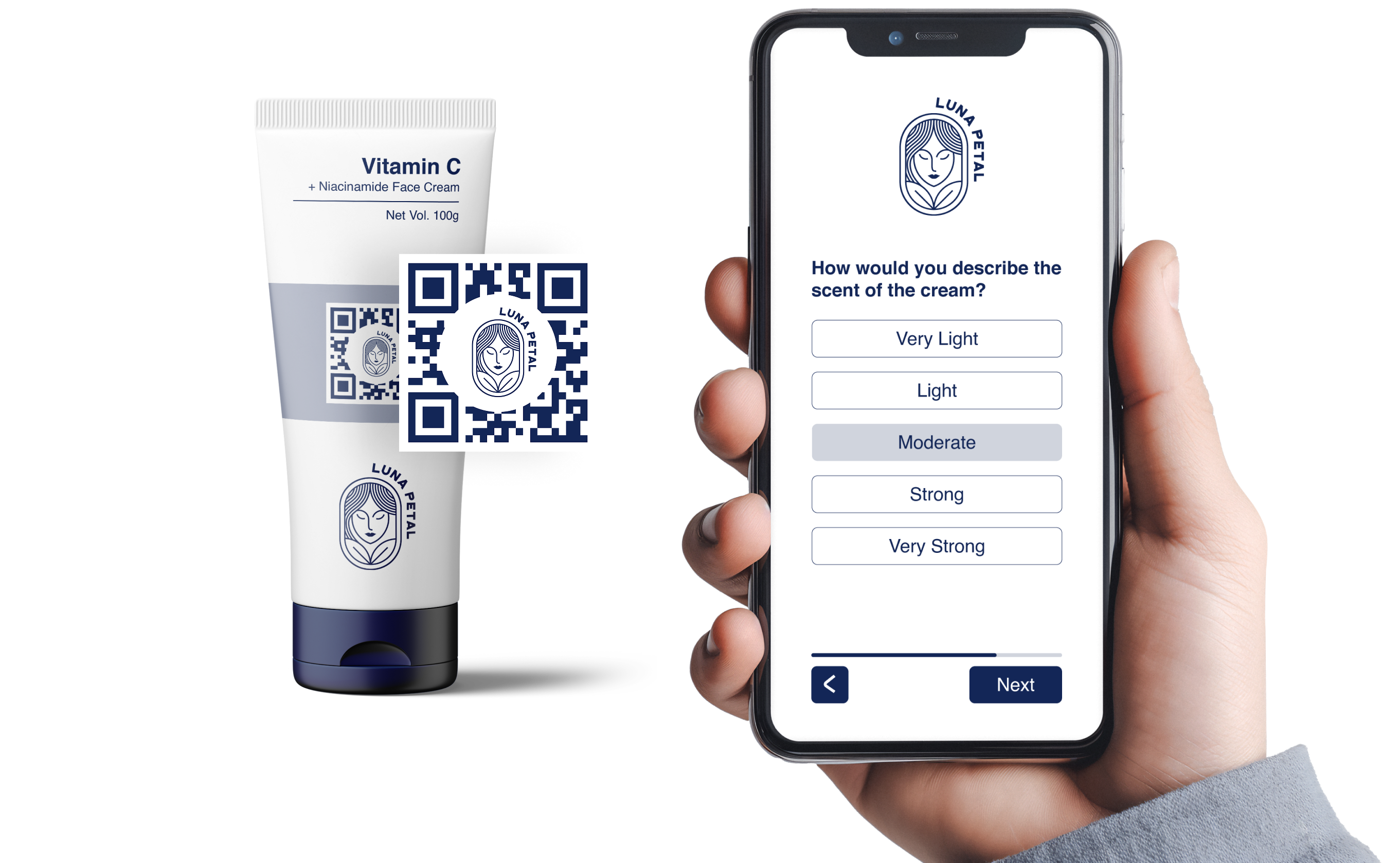 Phone screen with feedback form